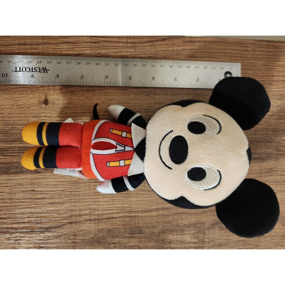 Disney Mickey Mouse Plush Toy Figure Red & Yellow Conductor Train Outfit